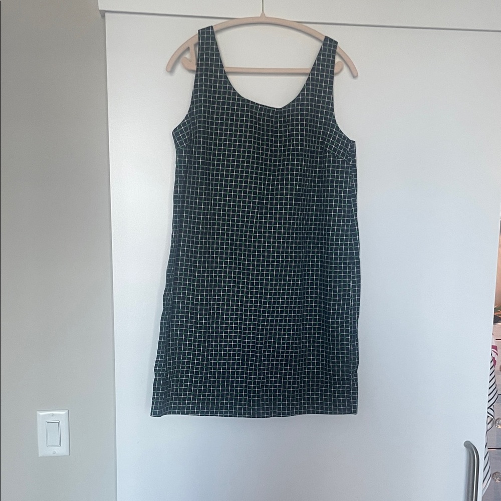 Joe Fresh Blue, White, and Green Checkered Dress